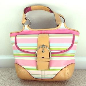Striped Coach Purse